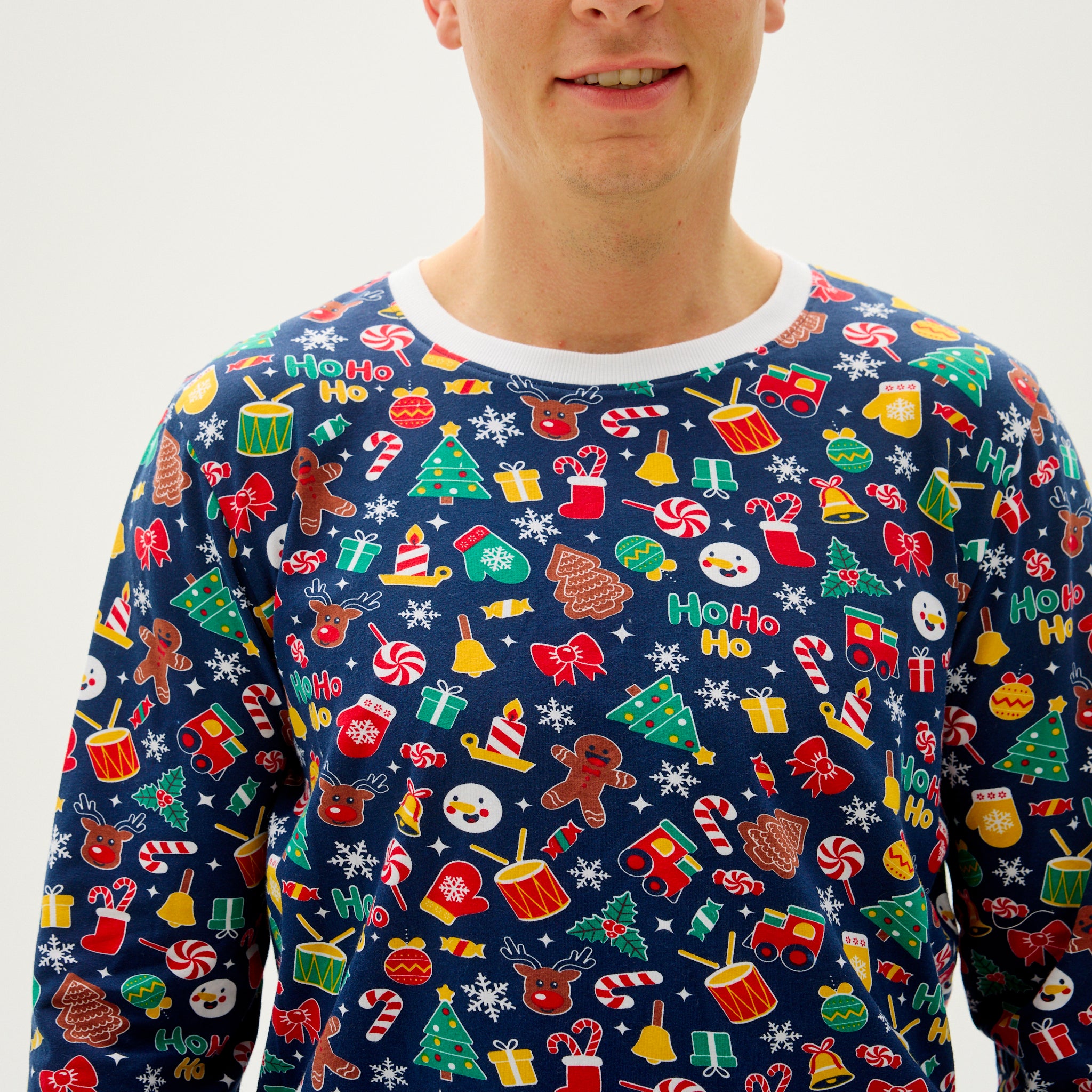 Pigiama Natalizio “Crazy” Blu Navy - Donna.